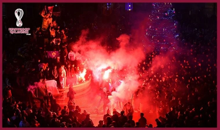 Fransa'nın Fas'ı yenmesi sonrası Montpellier sokakları karıştı